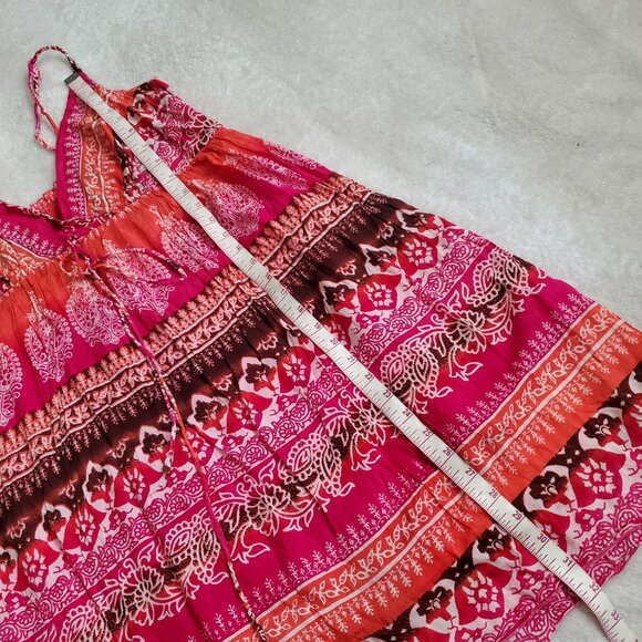 summer mini dress plus size 1X multicolor Honeycomb black 100% cotton - Picture 8 of 12